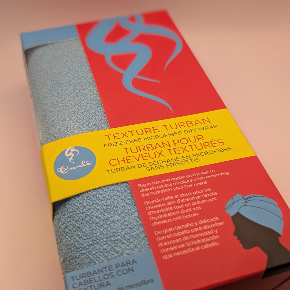 New! Curls Texture Turban in Blue